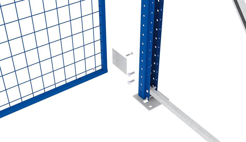 Produktbild Meta Befestigungsset Heavy Rückwandgitter LA 175 verzinkt für Multipal Regal bild 1