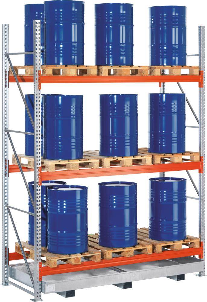 Produktbild Meta Palettenregal Gefahrstoff Grundfeld B1970xT1100xH3800 3 Ebenen