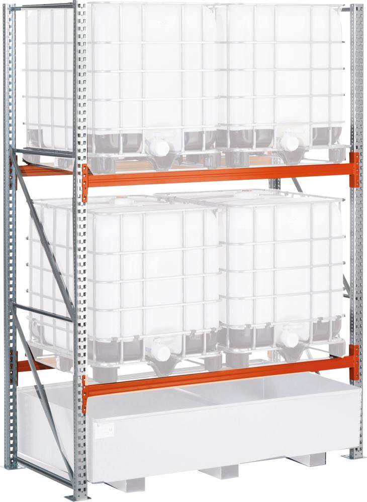 Produktbild Meta Palettenregal Gefahrstoff KT Grundfeld B2370xT1100xH3300 2 Ebenen bild 1