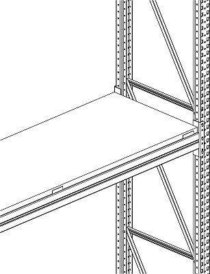 Produktbild Meta Spanplattenboden 3300 x 800 x 38 mm mit Z BLech für Großfachregal Multipal bild 9