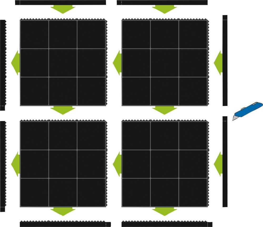 Produktbild Miltex Arbeitsplatzmatte YOGA Solid Spark schwarz 90 x 90 cm bild 8