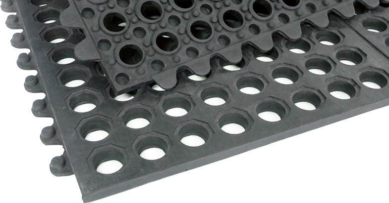 Produktbild Miltex Arbeitsplatzmatte Yoga OCTA Basic schwarz 0,90 x 0,90 meter