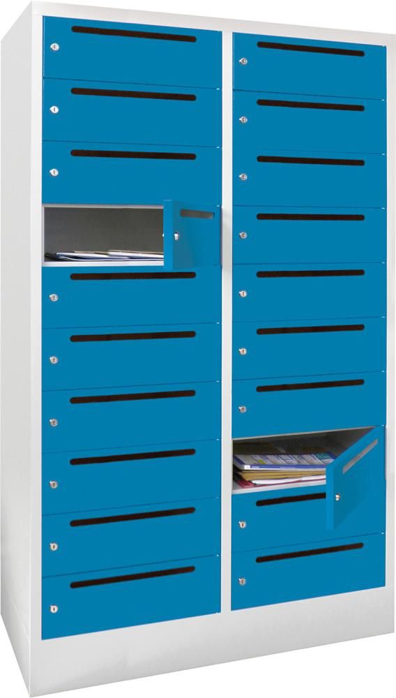 Produktbild Pavoy Verteilerschrank mit Fächern und Zylinderschloss 800 x 500 x 1850 mm