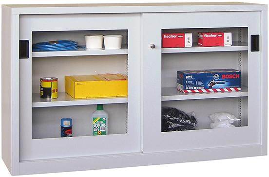 Produktbild Pavoy Schiebetürenschrank 1500x400x1200mm Mitteltrennwand Sichtfenster