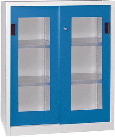 Produktbild Pavoy Schiebetürenschrank 1000x400x1200mm Sichtfenster RAL 7035 5012