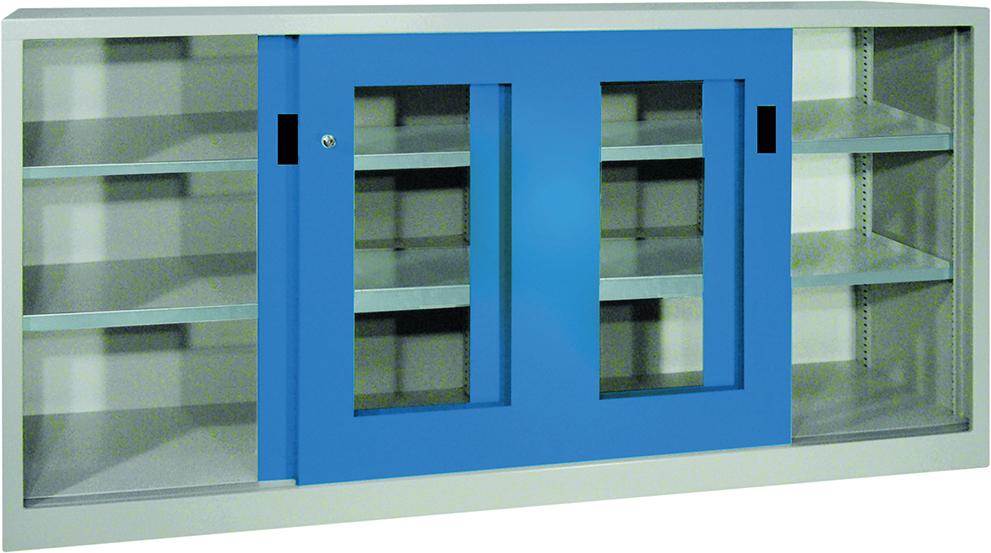 Produktbild Pavoy Schiebetürenschrank 2000x600x1200mm Böden gepulvert Sichtfenster