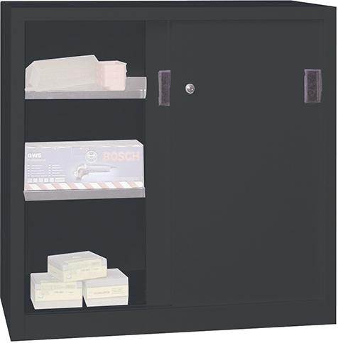 Produktbild Pavoy Schiebetürenschrank 1000x500x1000mm Vollblechtüren RAL 7035 7016