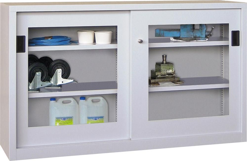 Produktbild Pavoy Schwerlastschrank mit Sichtfenstertüren 1500 x 400 x 1000 mm