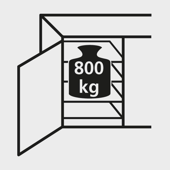 Produktbild Pavoy Schwerlastschiebetürenschrank 2000 x 400 x 1000 mm Vollblechtüren bild 2
