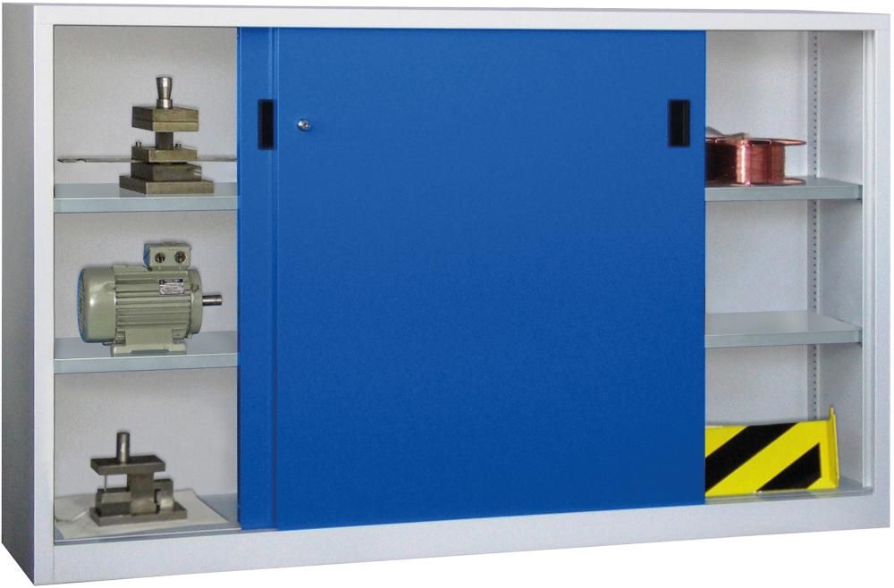 Produktbild Pavoy Schwerlastschiebetürenschrank Breite 2000 mm Höhe 1200 mm blau