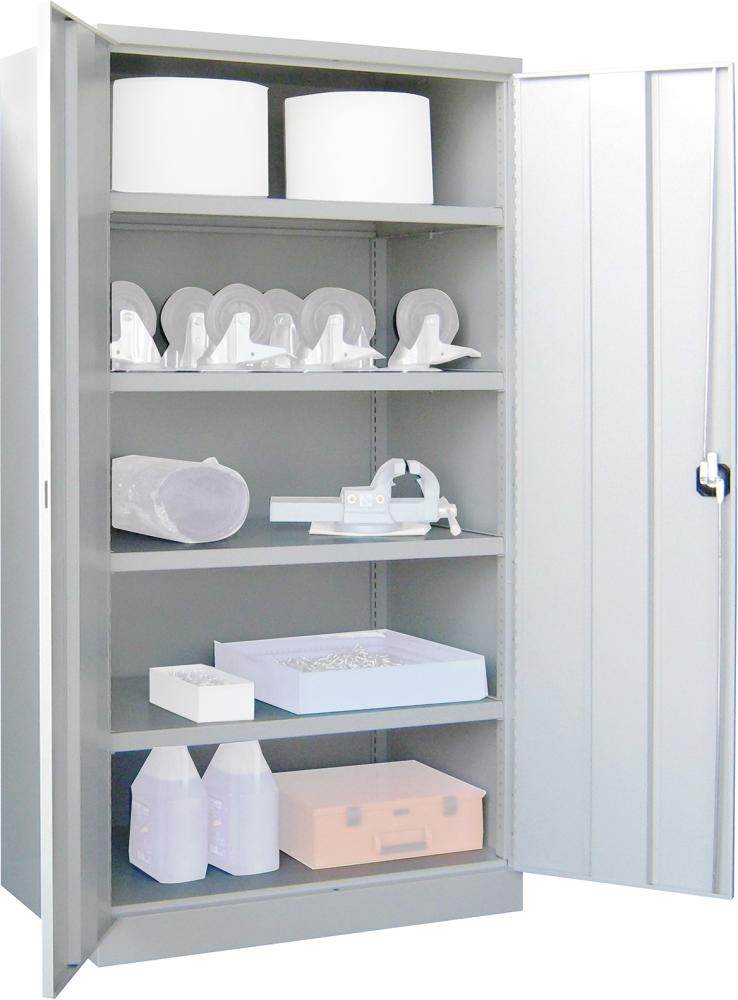 Produktbild Pavoy Schwerlastschrank 1040x630x1950mm ohne Trennwand lichtgrau bild 5