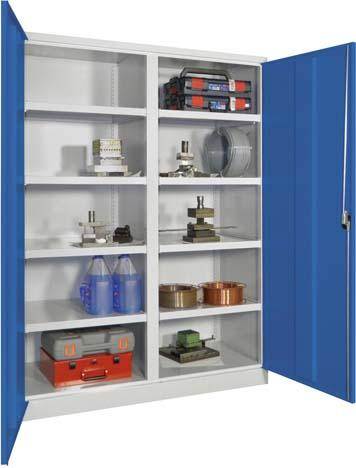 Produktbild Pavoy Schwerlastschrank mit Trennwand 1470x630x1950mm 2x4 Fachböden