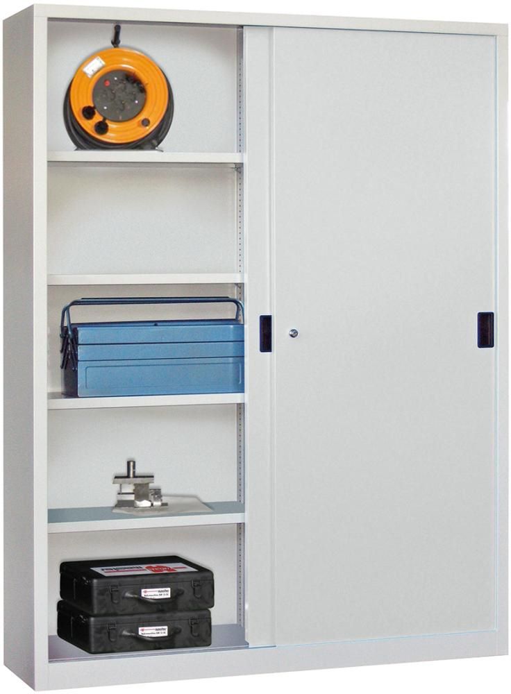 Produktbild Pavoy Schwerlastschrank 1000 x 1500 x 400 mm 4 Böden RAL 7035 bild 4