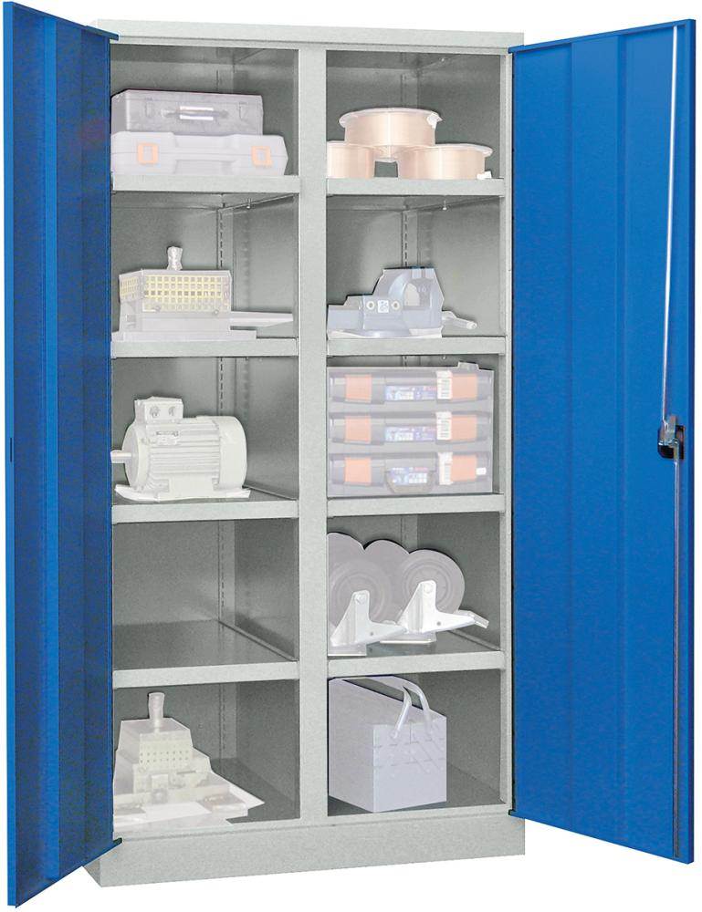 Produktbild Pavoy Schwerlastschrank 1040x630x1950mm Drehgriff mit Trennwand 8 Böden bild 1
