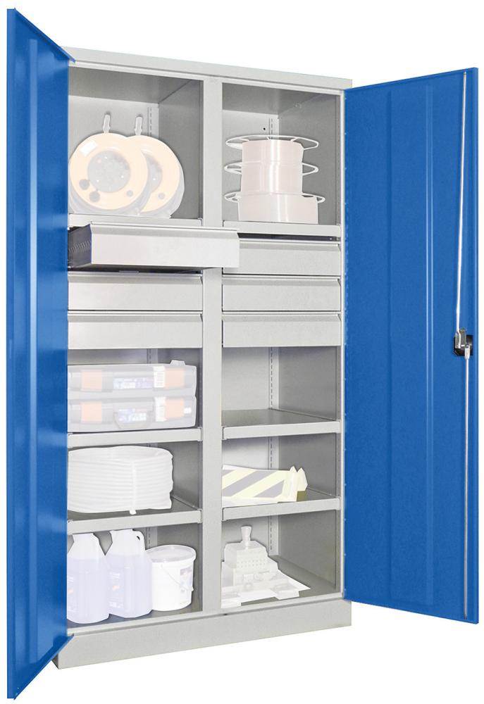 Produktbild Pavoy Schwerlastschrank 1040 x 630 x 1950 mm Drehgriff mit 6 Böden