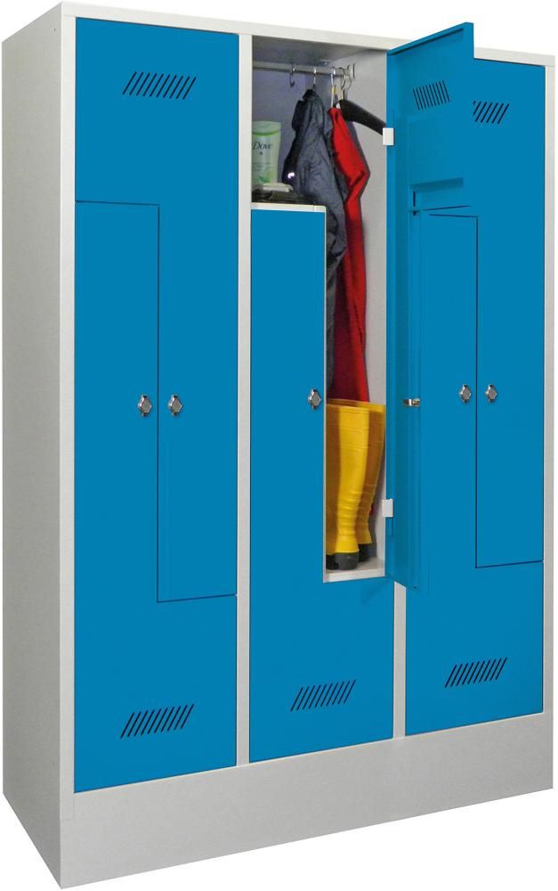 Produktbild Pavoy Garderobenschrank mit Sockel und Drehriegelverschluss 1200 x 500 x 1850 mm