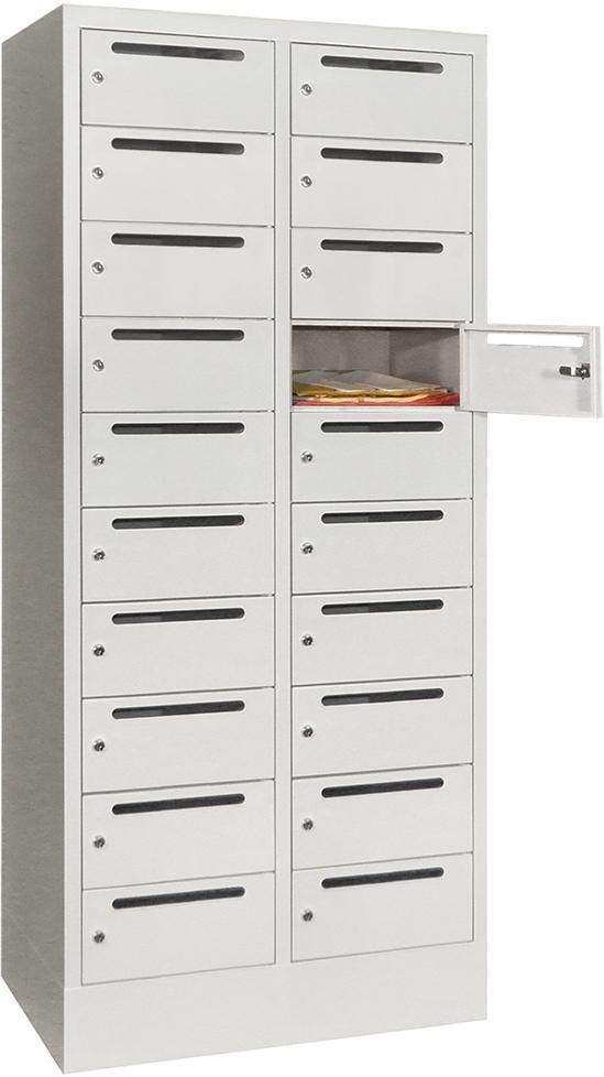 Produktbild Pavoy Verteilerschrank aus Stahlblech mit Sockel Abteilebreite 400 mm RAL 7035