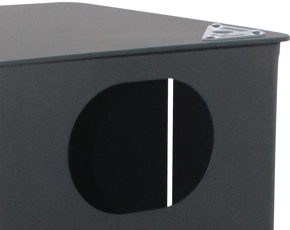 Produktbild Renner Rechteck Abfallbehälter 35 Liter mit Ascher schwarz grau bild 2