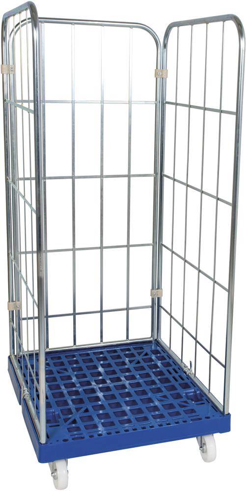 Produktbild ESB Rollbehälter Classic mit 3 Wänden 500kg Ladenfläche 720 x 810 mm