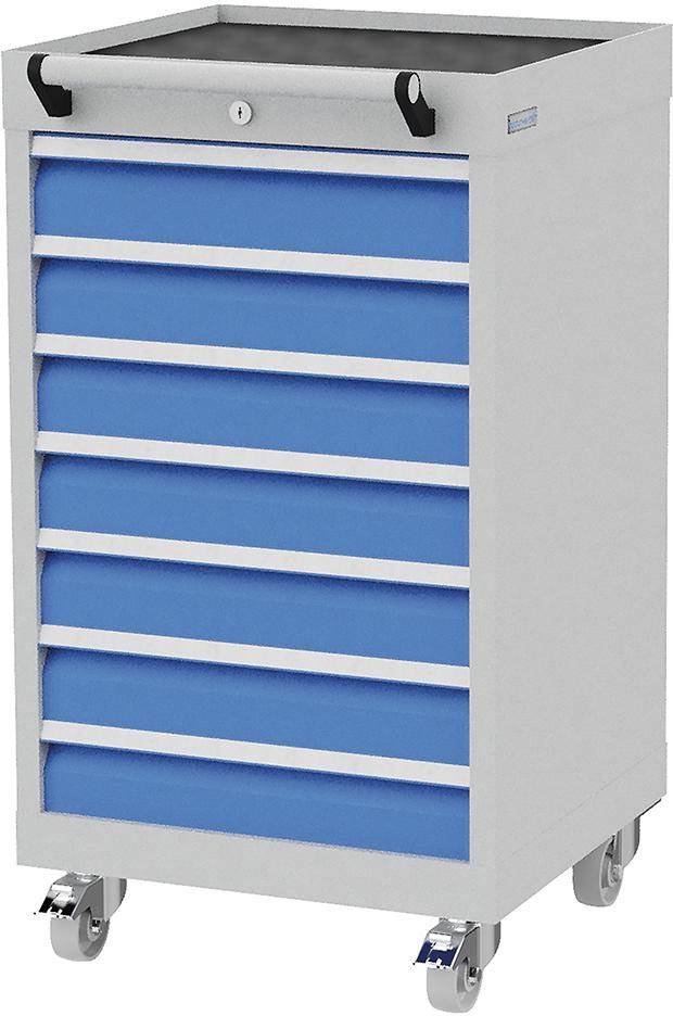 Produktbild Bedrunka+Hirth Mobiler Schubladenschrank 7 Schubladen 4 Lenkrollen