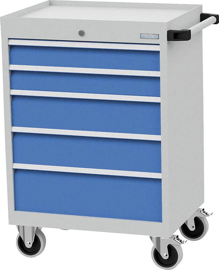 Produktbild Bedrunka+Hirth Mobiler Schubladenschrank 5 Schubladen 4 Lenkrollen