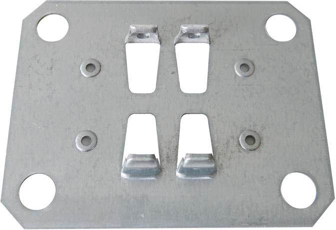 Produktbild Schulte Doppel Klemmfuß für Mulitplus Steckregalsystem