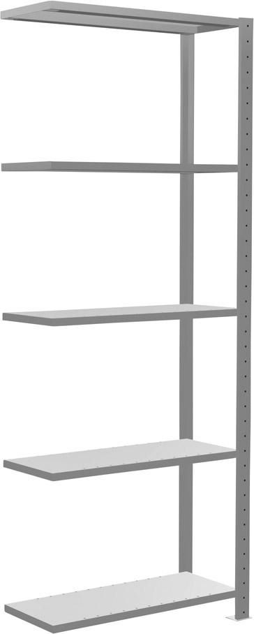 Produktbild Schulte Regale Steckregal mit Längenriegel BxTxH 1000x300x2000 mm Anbaufeld 5 Böden verzinkt