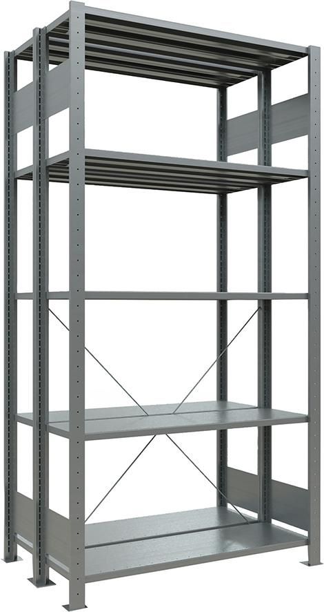 Produktbild Schulte Regale Doppel-Steckregal Grundregall 2500x1000x2x800mm verzinkt 250 kg