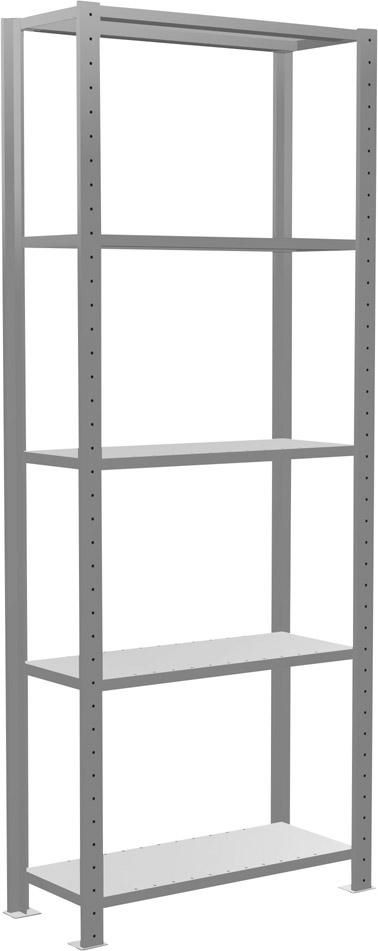 Produktbild Schulte Regale Steckregal mit Längenriegel BxTxH 1000x300x2000 mm Grundfeld 5 Böden verzinkt
