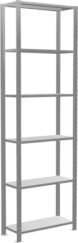 Produktbild Schulte Regale Steckregal mit Längenriegel BxTxH 1000x300x2500 mm Grundregal 6 Böden verzinkt