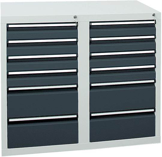Produktbild Stumpf Schubladenschrank STS 410 8x100mm 4x20mm lichtgrau anthrazit