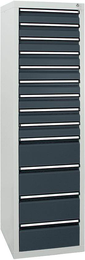 Produktbild Stumpf Schubladenschrank STS 410 9x100mm 4x200mm lichtgrau anthrazit