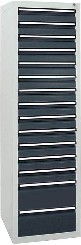Produktbild Stumpf Schubladenschrank STS 410 13x100mm 2x200mm lichtgrau anthrazit