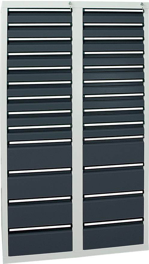 Produktbild Stumpf Schubladenschrank STS 410 18x100mm 8x200mm lichtgrau anthrazit