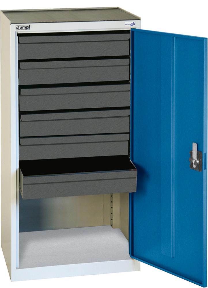 Produktbild Stumpf Werkzeugschrank 6 Schubladen grau blau bild 1