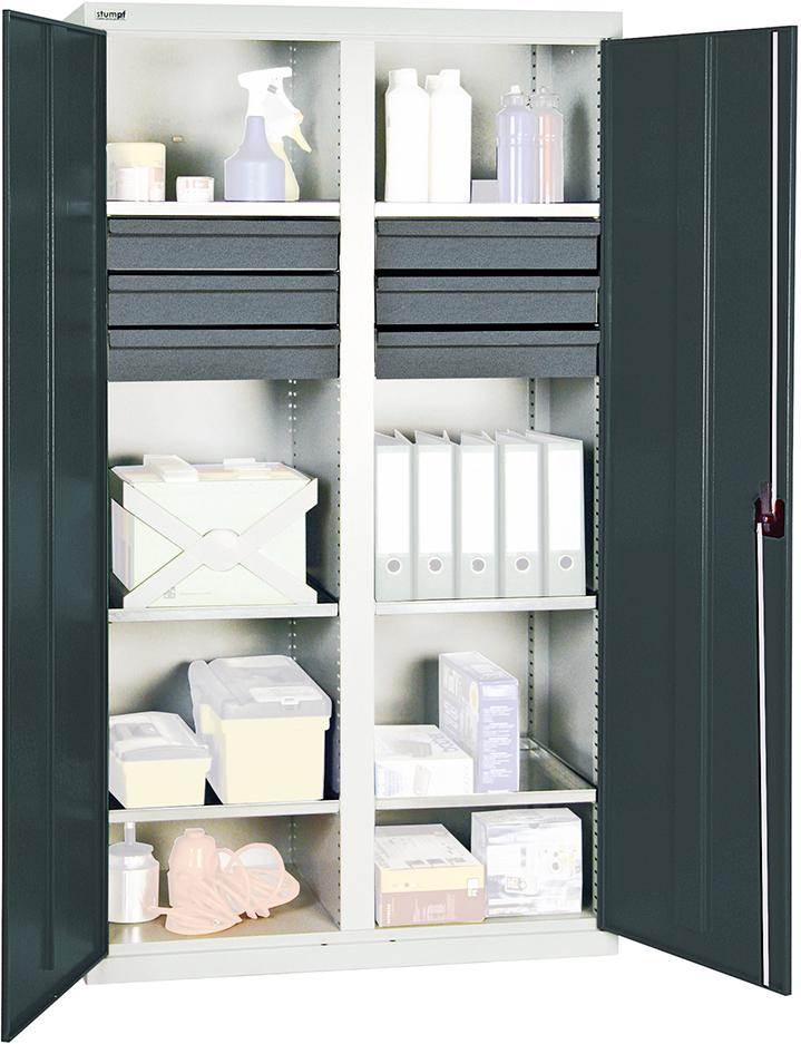 Produktbild Stumpf Werkzeugschrank S3000 2 Abteilungen 6 Fachböden 6 Schubladen