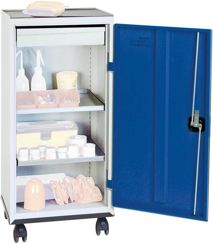 Produktbild Stumpf Werkzeugschrank S2000 lichtgrau enzianblau 1 Schublade 2 Fachböden