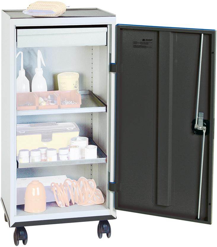 Produktbild Stumpf Werkzeugschrank S2000 lichtgrau anthrazit 1 Schublade 2 Fachböden fahrbar