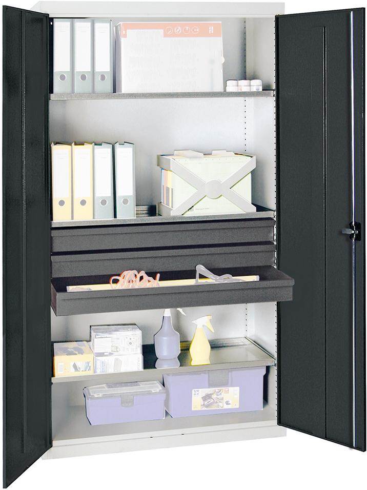 Produktbild Stumpf Werkzeugschrank S3000 3 Schubladen 100mm 3 Fachböden durchgehend 1800x1000x500mm