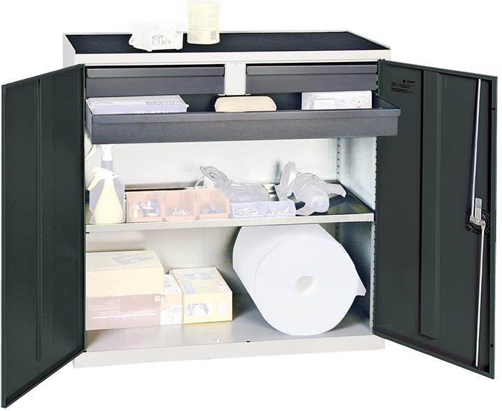 Produktbild Stumpf Werkzeugschrank S3000 3 Schubladen 1 Fachboden lichtgrau anthrazit bild 1