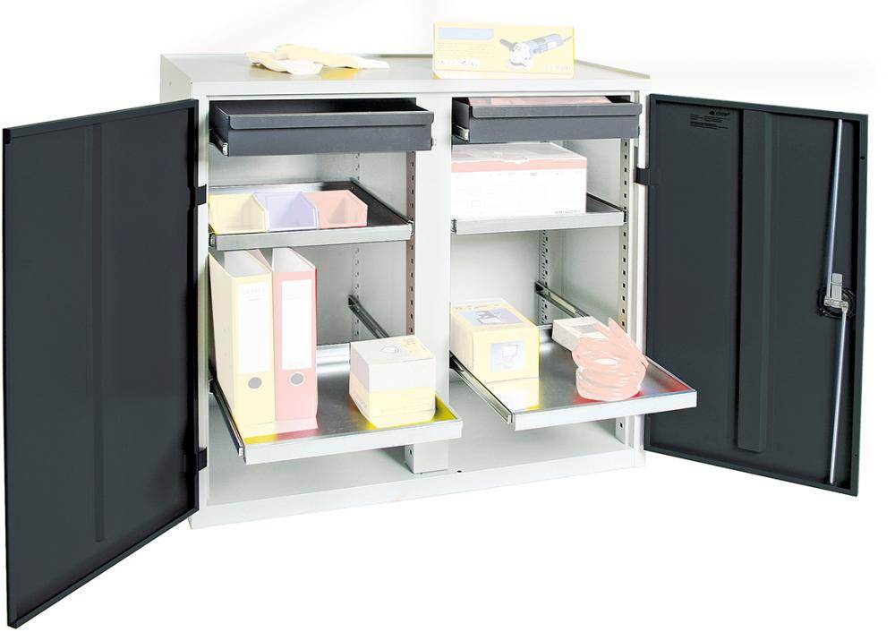 Produktbild Stumpf Werkzeugschrank S3000 lichtgrau anthrazit 2 Schubladen 4 Fachböden