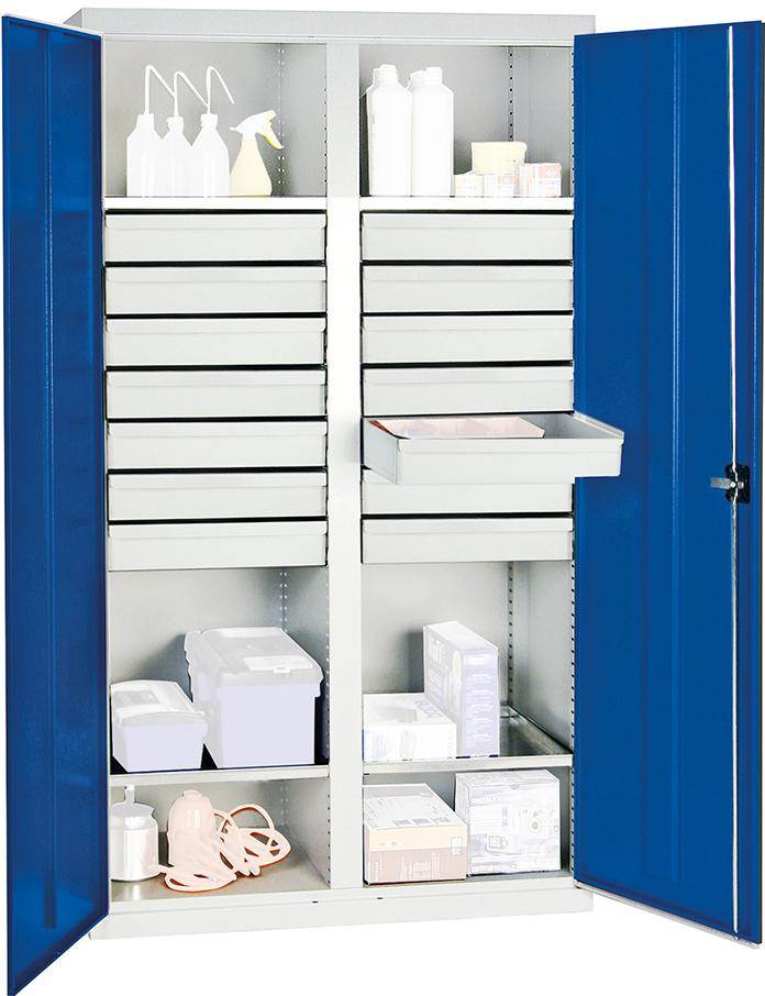 Produktbild Stumpf Werkzeugschrank S2000 1800x1000x500mm 4 Fachböden 14 Schubladen