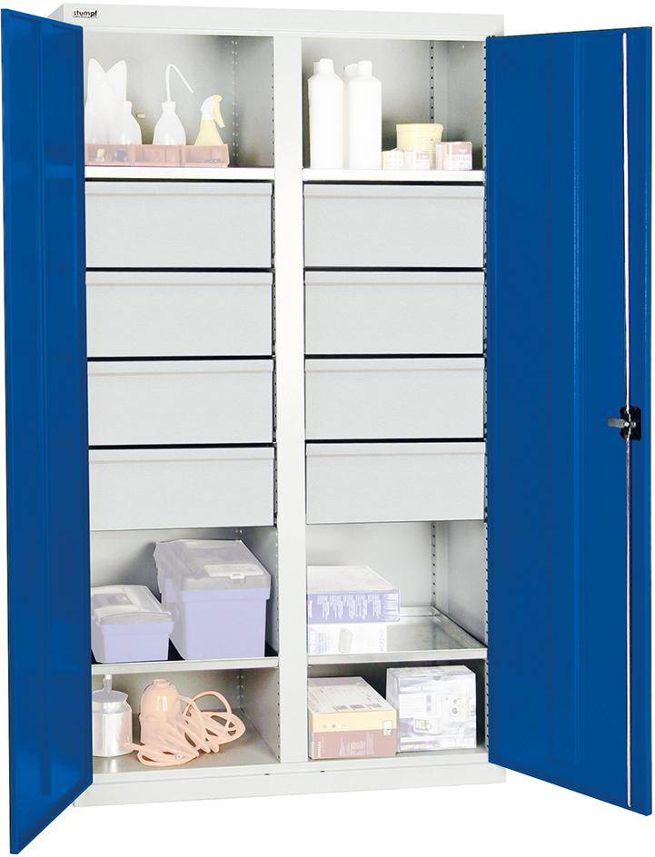 Produktbild Stumpf Werkzeugschrank S2000 Mitteltrennwand 4 Fachböden 6 Schubladen