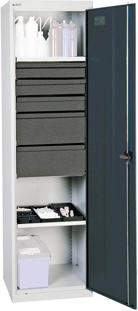 Produktbild Stumpf Werkzeugschrank S3000 lichtgrau anthrazit 2 Fachböden 5 Schubladen 1800x500x500m