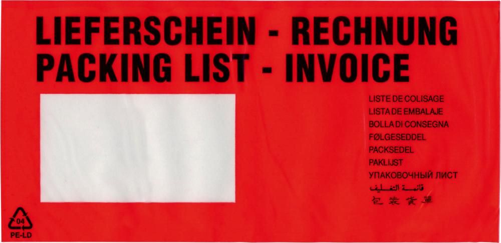 Produktbild Trans-pak Dokumententaschen Premium 240 x 110 mm rot DIN lang