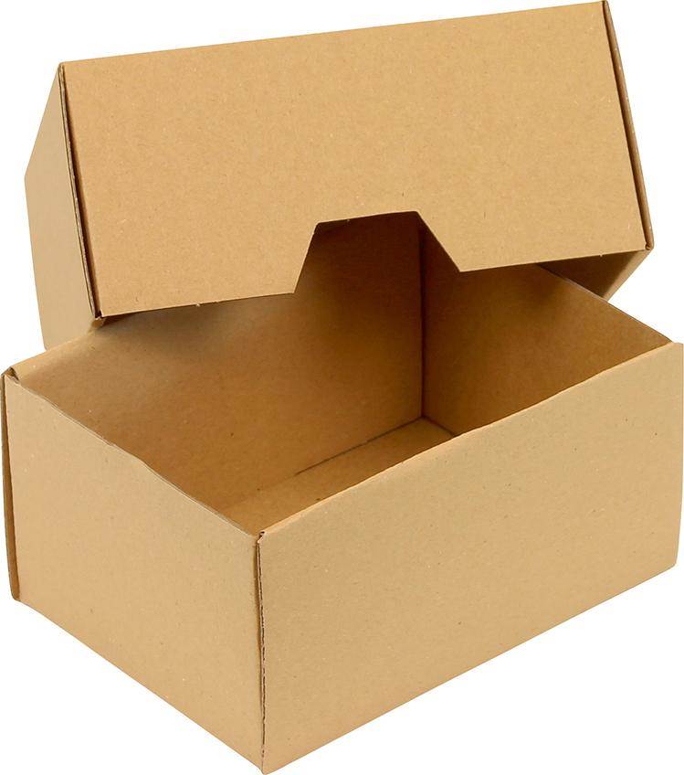 Produktbild Trans-pak Stülpdeckelkarton braun 152 x 109 x 77 mm A6 2-teilig