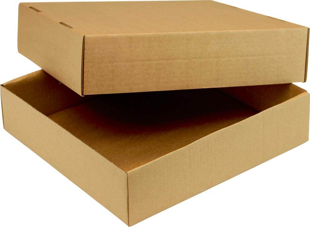 Produktbild Trans-pak Stülpdeckelkarton braun 335 x 230 x 45 mm C4 2-teilig