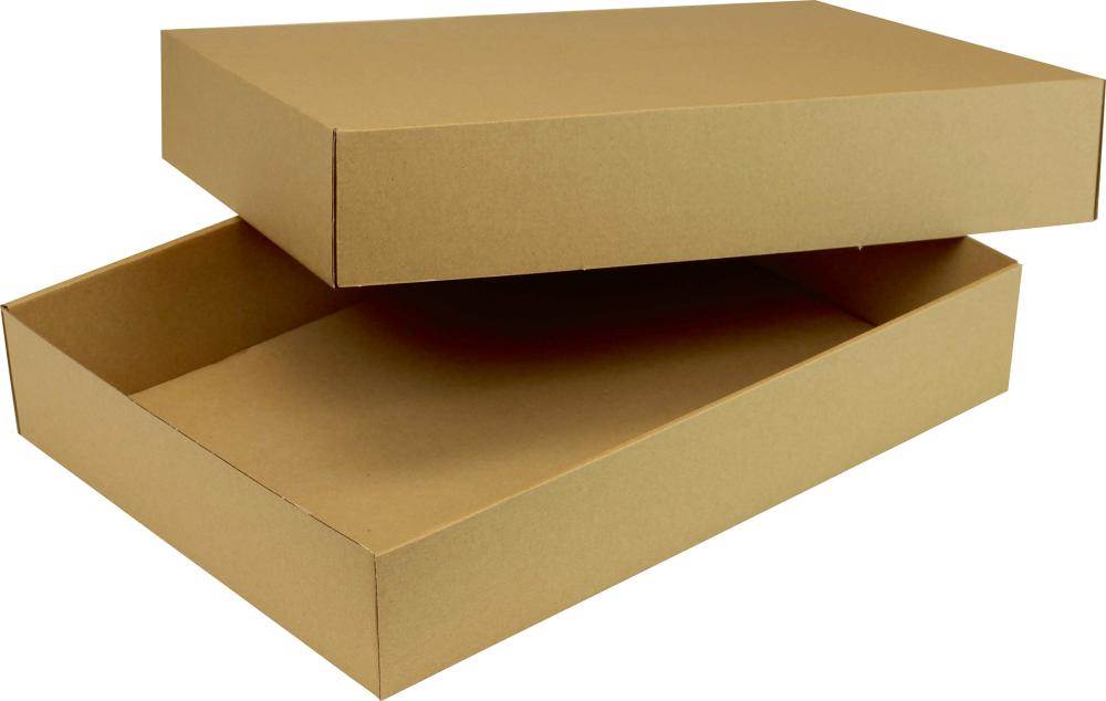 Produktbild Trans-pak Stülpdeckelkarton braun 435 x 315 x 110 mm A3 2-teilig bild 1
