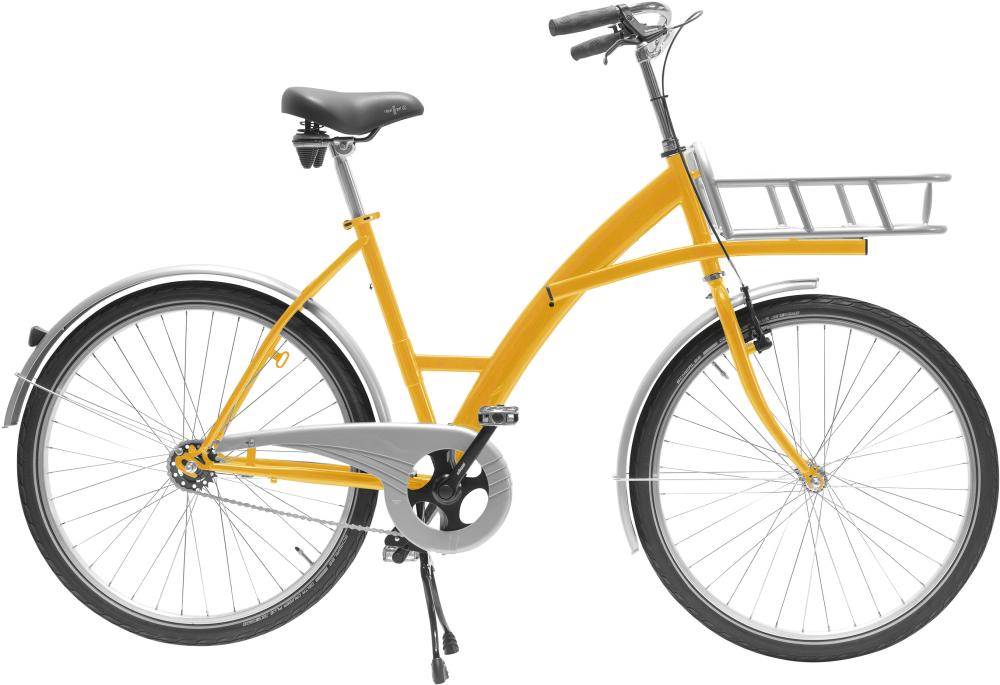 Produktbild Lindner Transportfahrrad Modus gelb mit Lastenträger 30kg