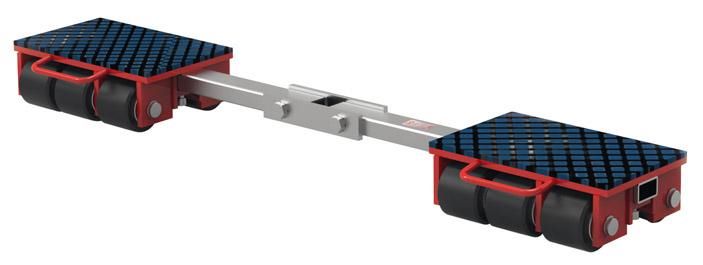 Produktbild GKS Transportfahrwerk bis 9000 kg lenkbar Lenkstangenlänge 1080 mm bild 2